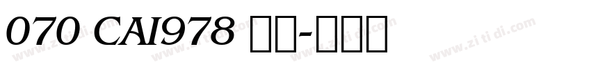 070 CAI978 字体字体转换
